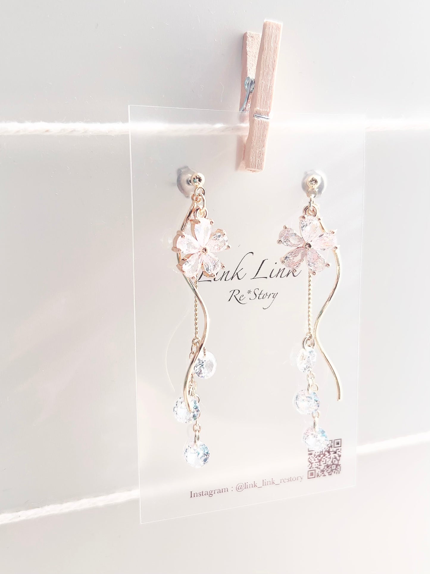 キラキラ ビジュー フラワー ピアス イヤリング